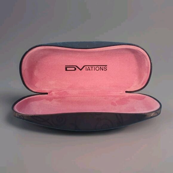 DViations Eyeglasses Sunglasses Case Hard Shell Satin Protective Travel Carrier - Picture 1 of 12